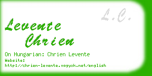 levente chrien business card